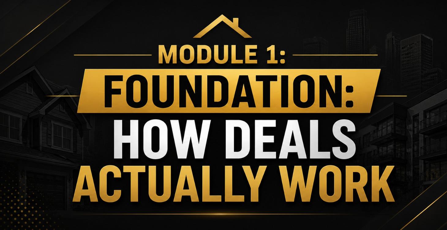 MODULE 1 FOUNDATION: HOW DEALS ACTUALLY WORK