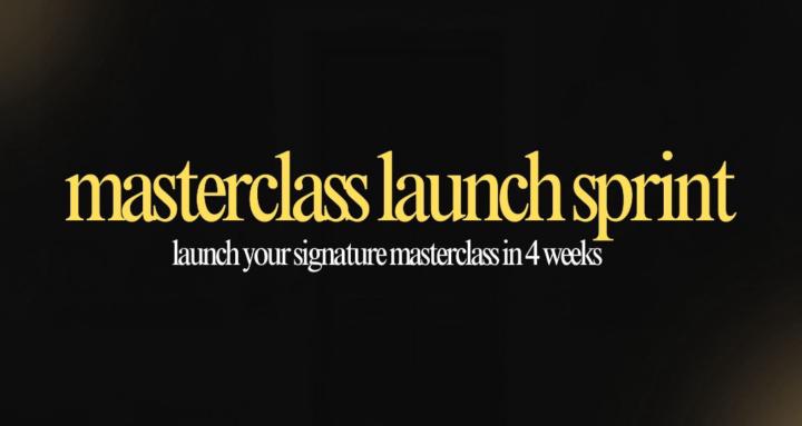Masterclass Launch Sprint