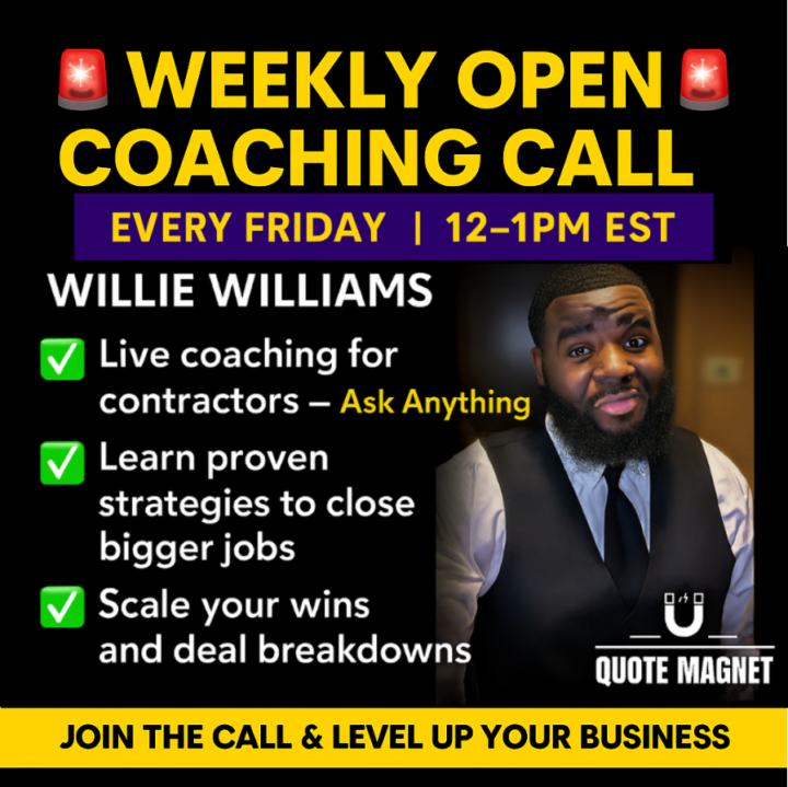 🚨 WEEKLY OPEN COACHING CALL 🔥 ($12 Million in Remodeling Sales)
