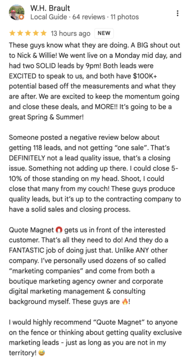 Just got this review and I wanted to share it