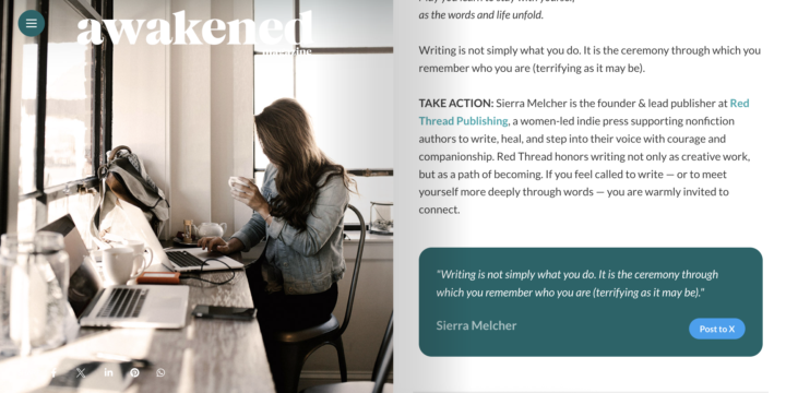 NEW ARTICLE- Inspired by writer's circle