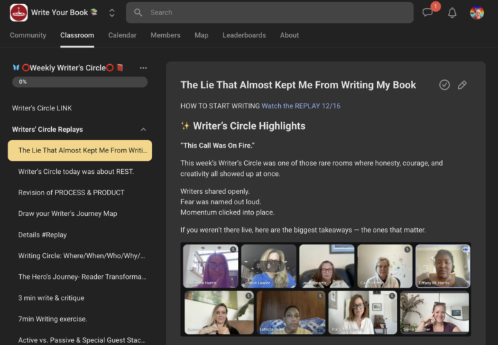 Writers' Circle Replays... 