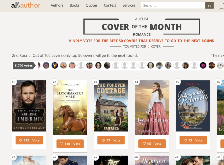 BOOK COVER AWARDS- enter to win.