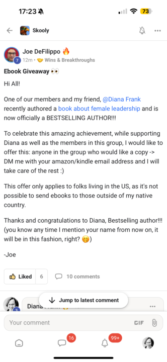 When friends share and support your book! 🤩