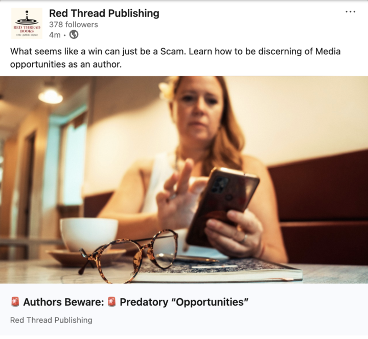 🚨 Authors Beware: 🚨 Predatory “Opportunities”