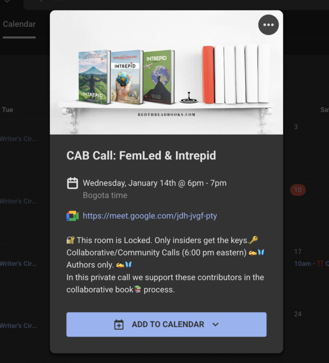 CAB AUTHORS- Mark your calendar
