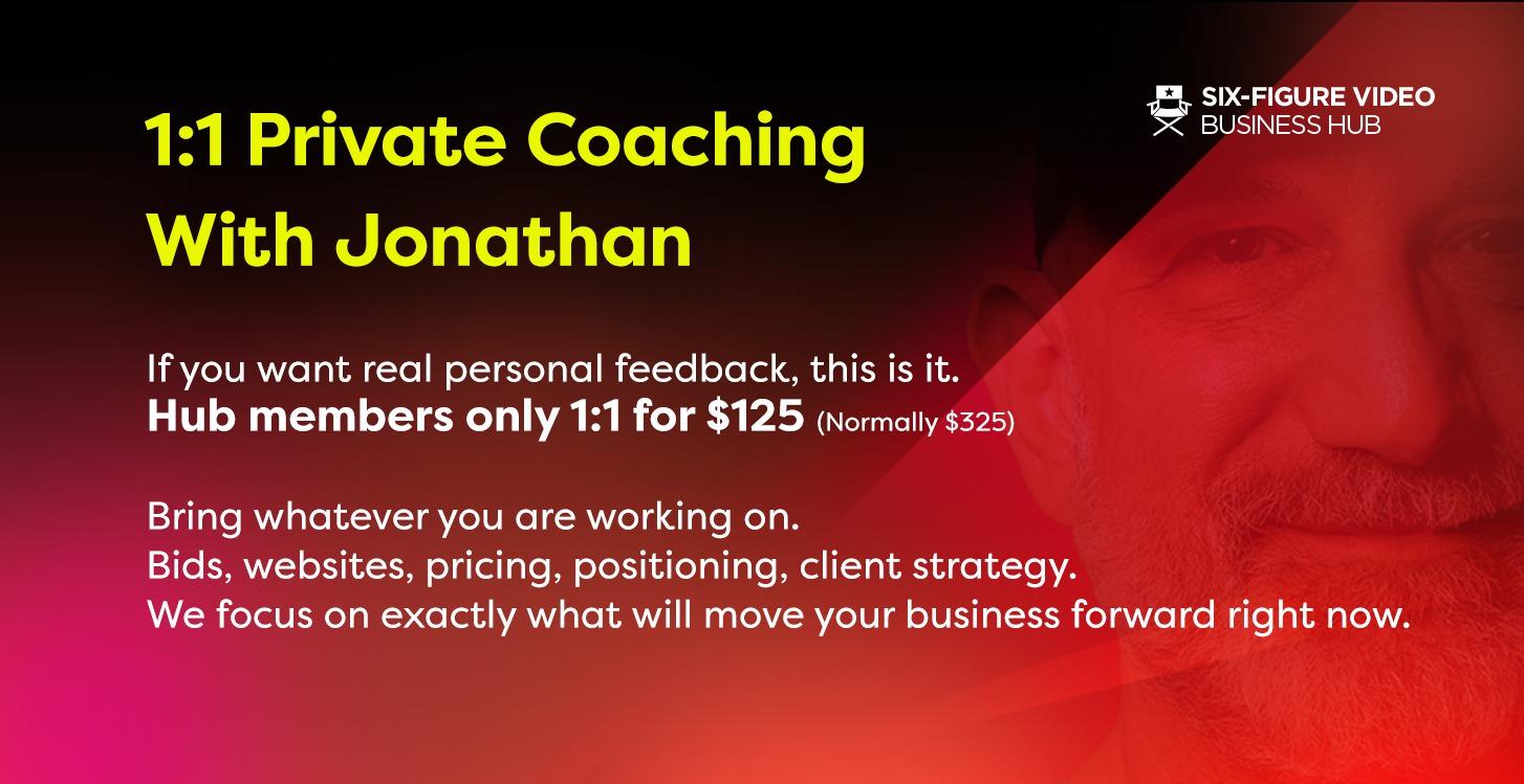 Video Business Hub Special 50 Min 1:1 Coaching