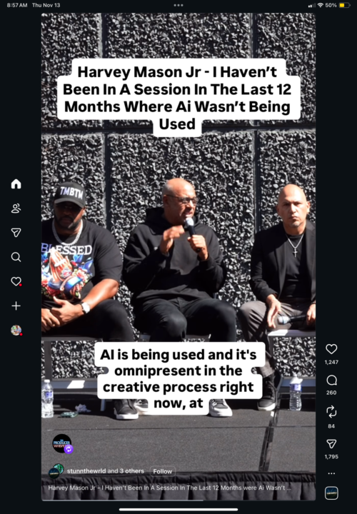 AI is here…according to Harvey Mason Jr.