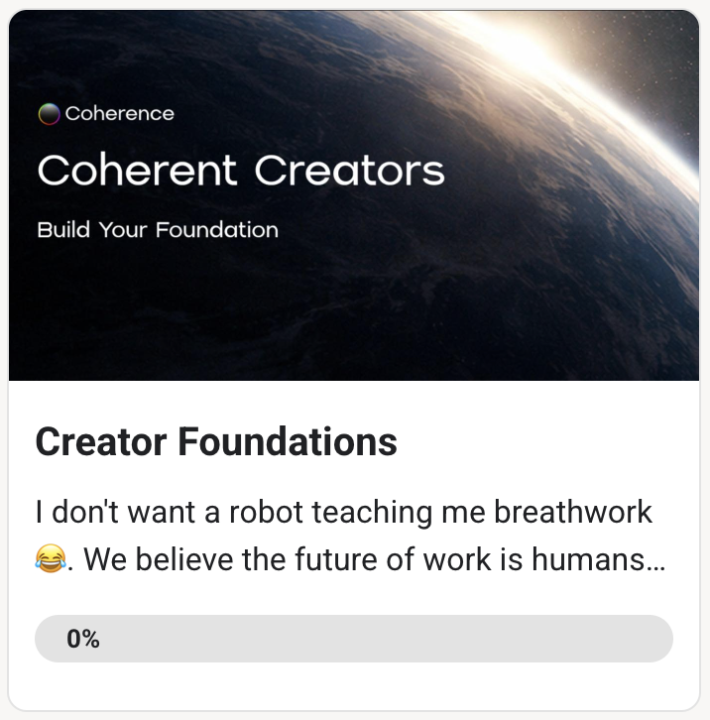 Free Coherent Creator Course is LIVE 🚨