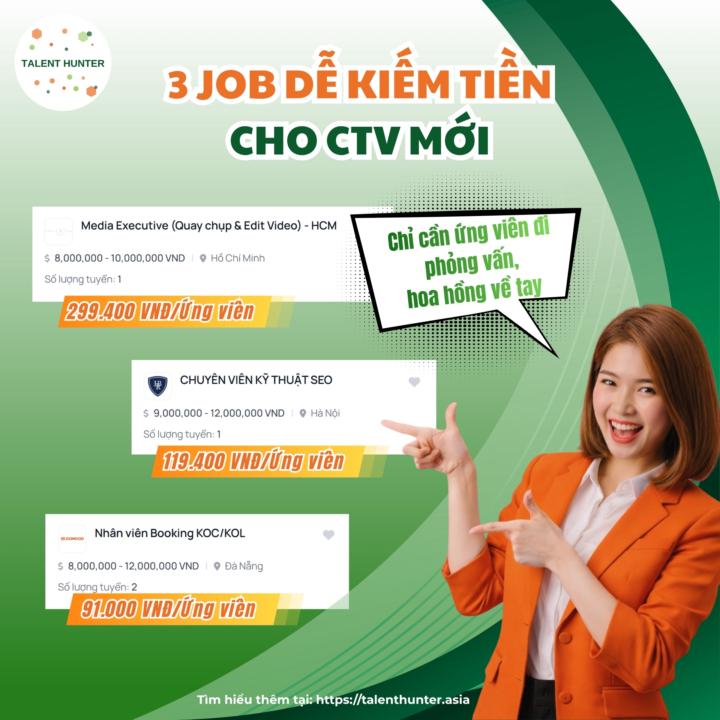 💸 3 JOB DỄ KIẾM TIỀN CHO CTV MỚI 👀