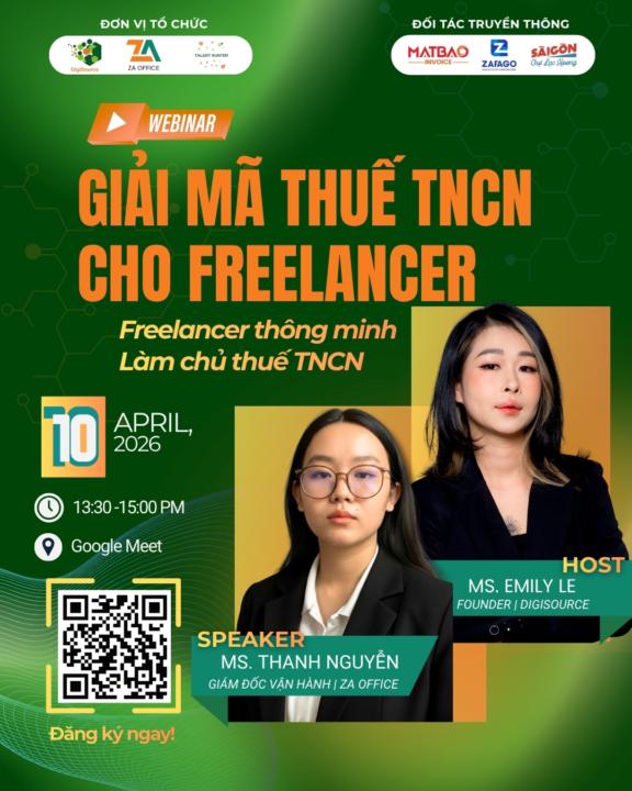 Webinar "Giải mã Thuế TNCN cho Freelancer: Làm chủ thuế – Tối ưu thu nhập"
