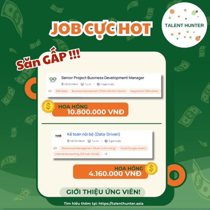 🔥 JOB CỰC HOT – HOA HỒNG CỰC ĐỈNH 🔥