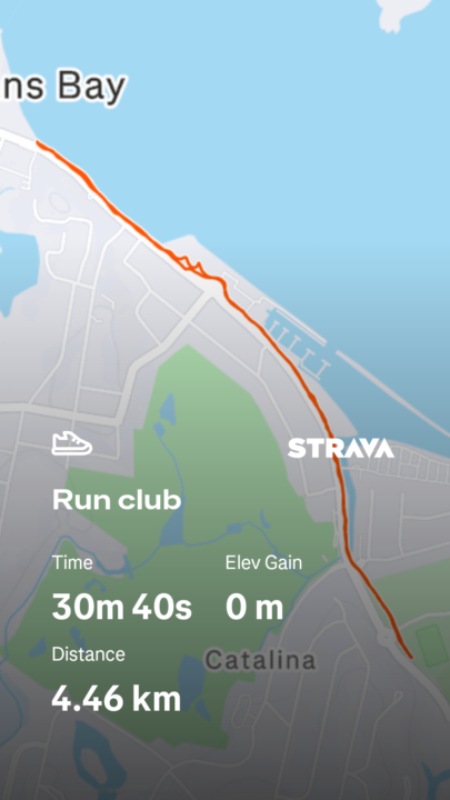 Morning run completed 