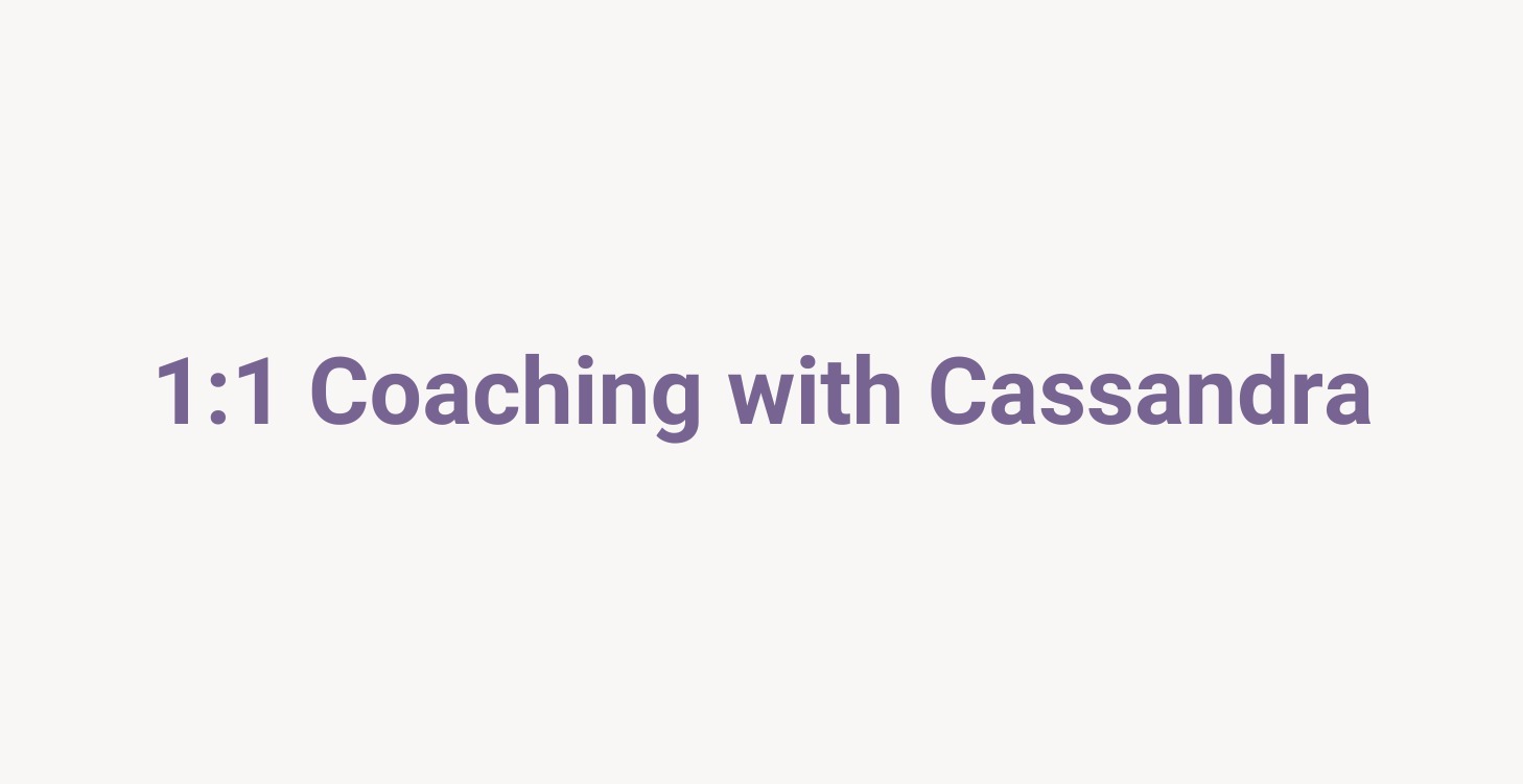 1:1 Coaching