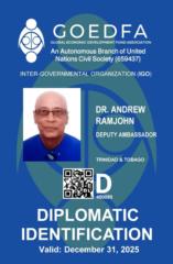 Ambassador Andrew Ramjohn, PhD