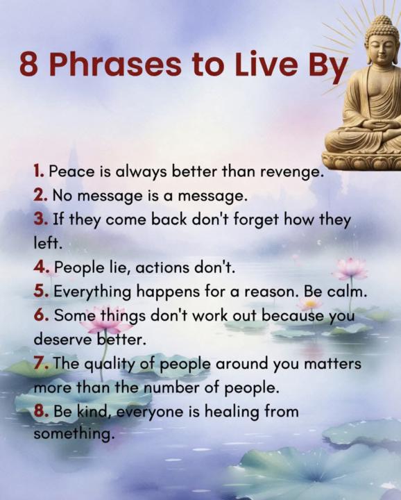 8 phrases to live by