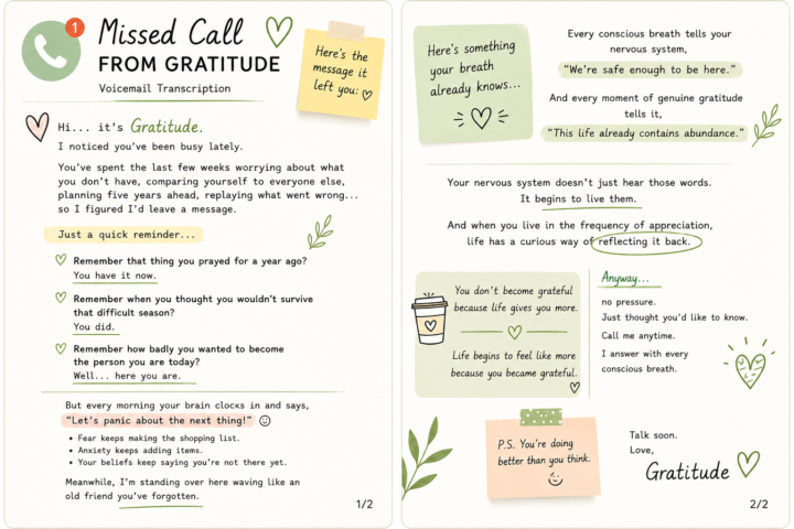 Did you miss your call with Gratitude today?