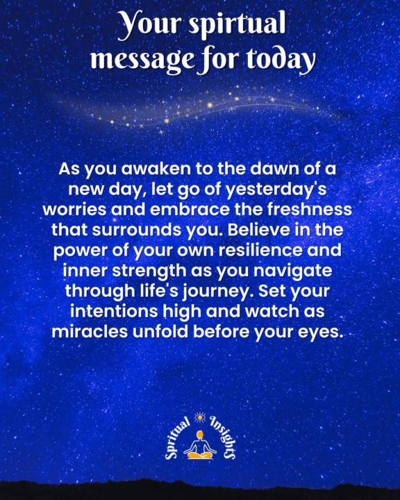 Your spiritual message for today