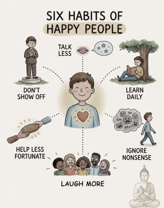 6 habits of happy people.