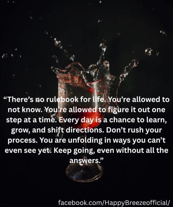 Keep going even if you don't have all the answers.