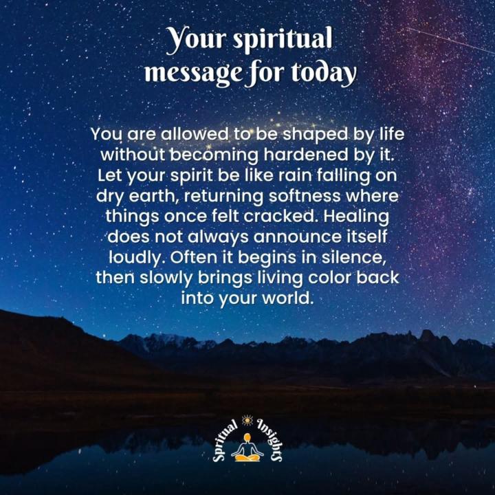 Your spiritual message for today.