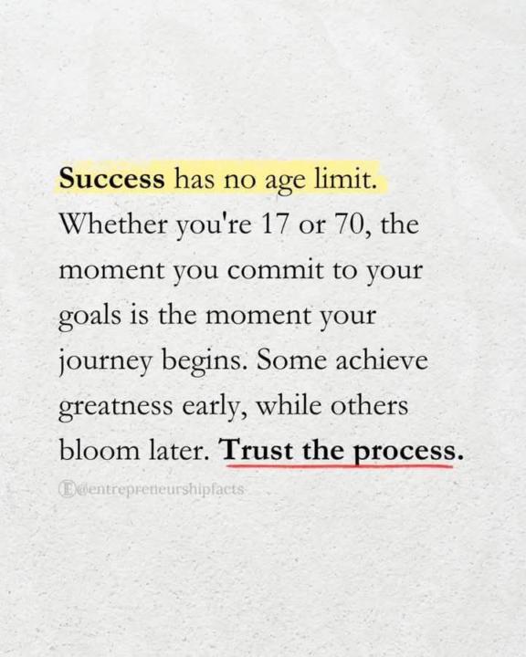 It’s never too late to begin.