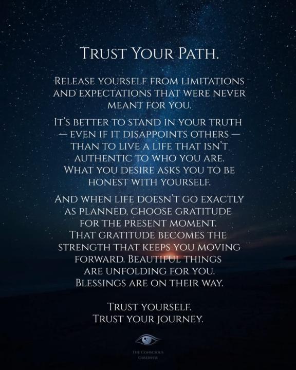 Trust your path.