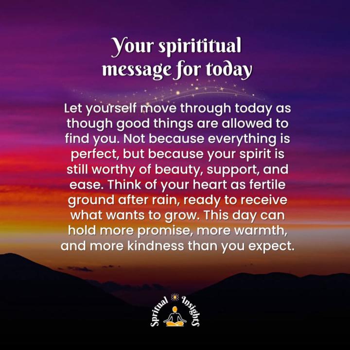 Your spiritual message for today