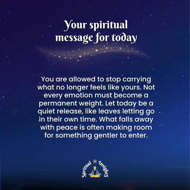 Your spiritual message for today.