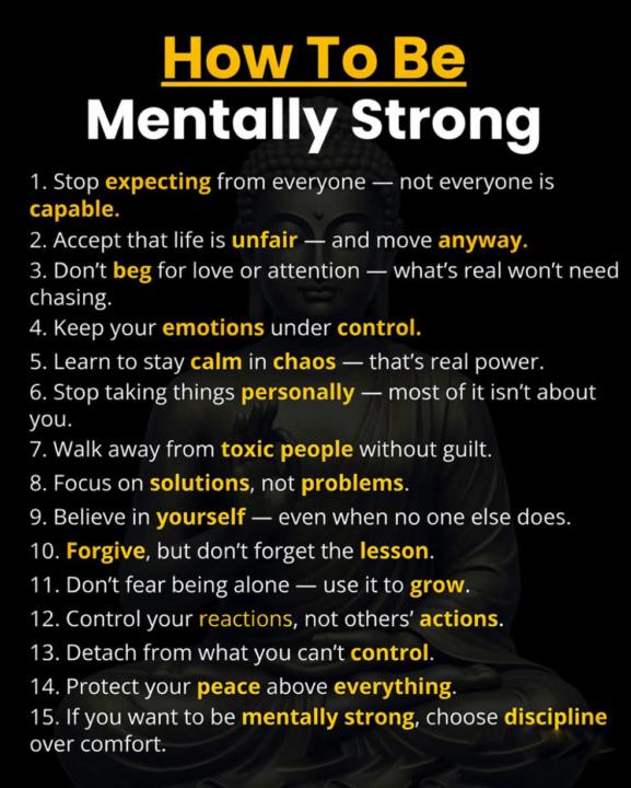 How to be mentally strong