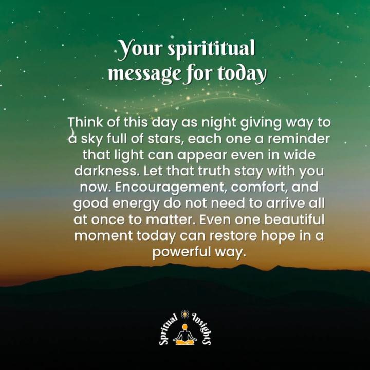 Your spiritual message for today