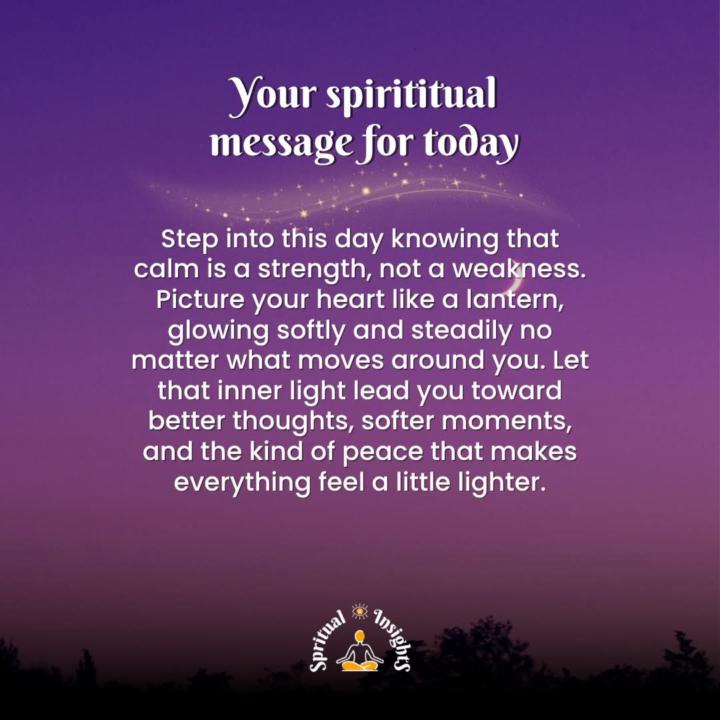 Your spiritual message for today.