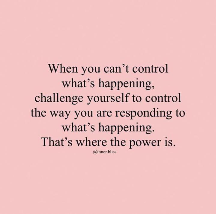 Awareness is everything. 