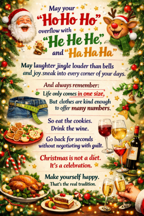 May your “ho ho ho” overflow with “he he he” and “ha ha ha.”