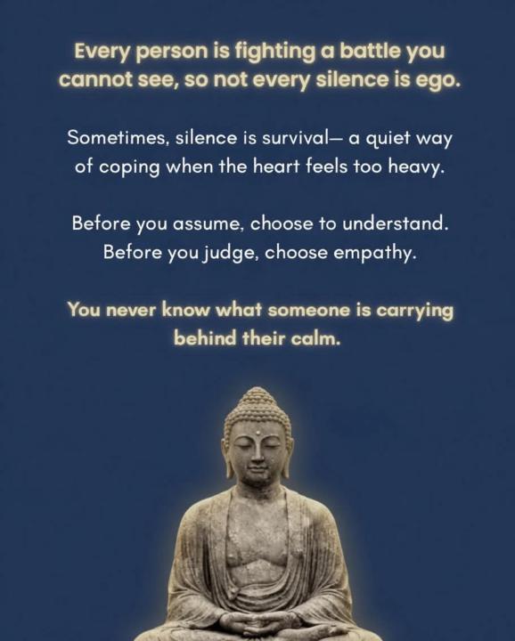 Not every silence is ego