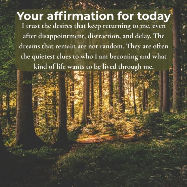 Your affirmation for today.