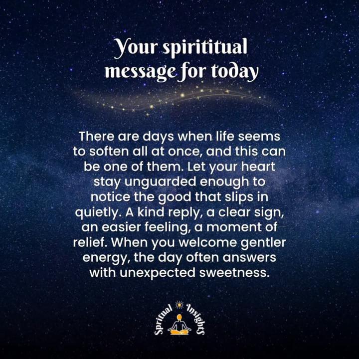 Your spiritual message for today