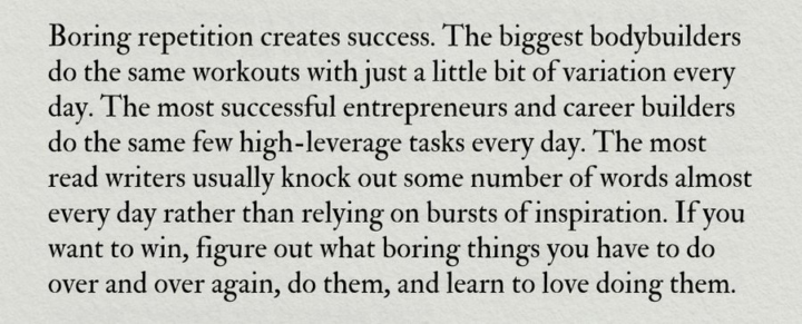 Consistency is the Key