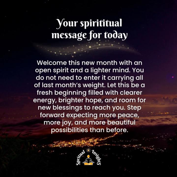 Your spiritual message for today