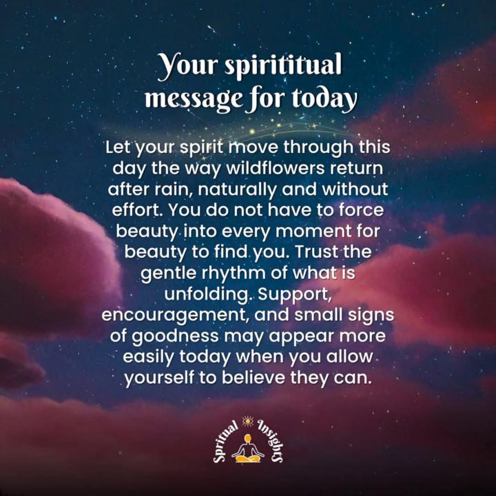 Your spiritual message for today