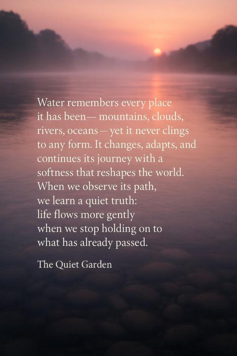 Water remembers.