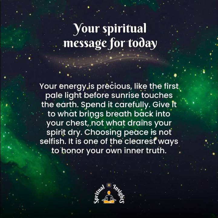 Your spiritual message for today.