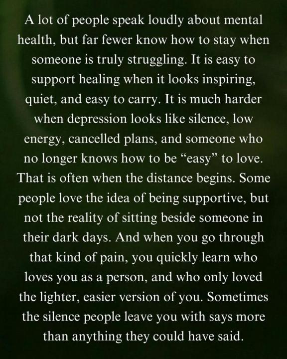 Sometimes the silence says more than anything.