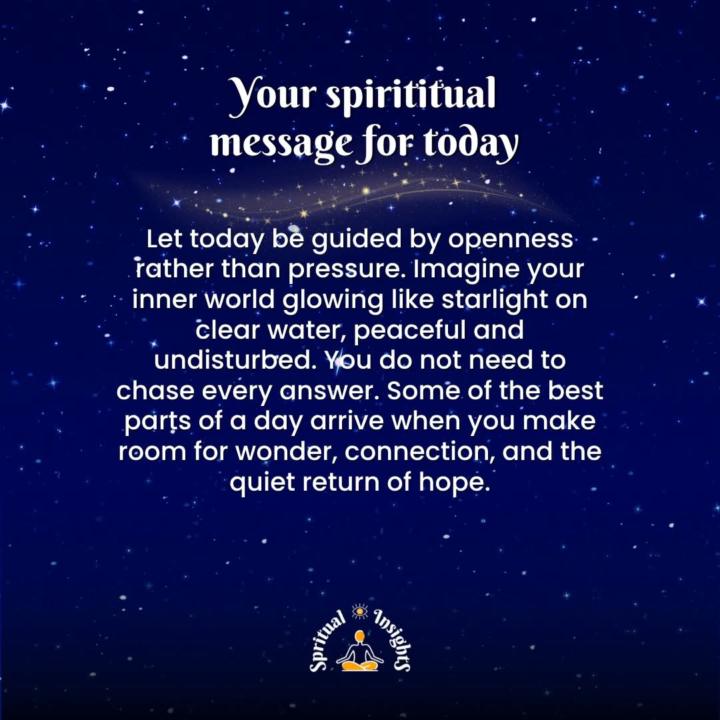 Your spiritual message for today.