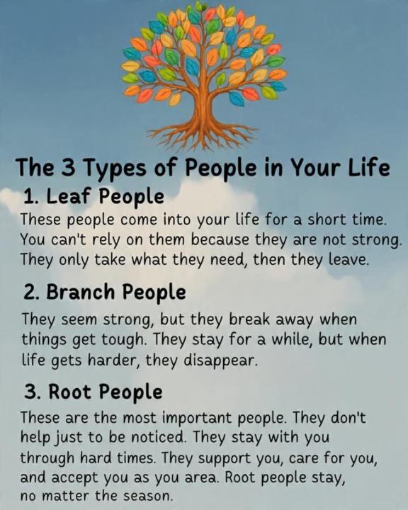 3 types of people in your life.