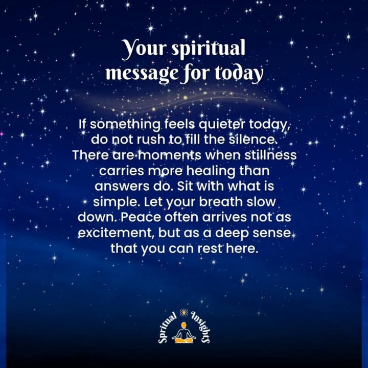 Your spiritual message for today