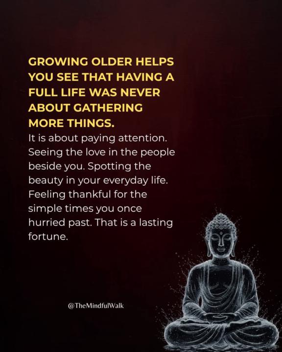 Growing older helps you see