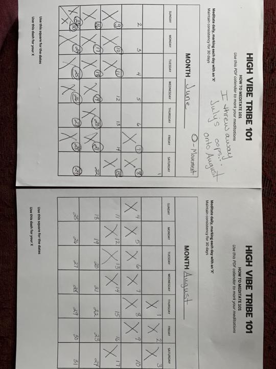 Meditation Homework