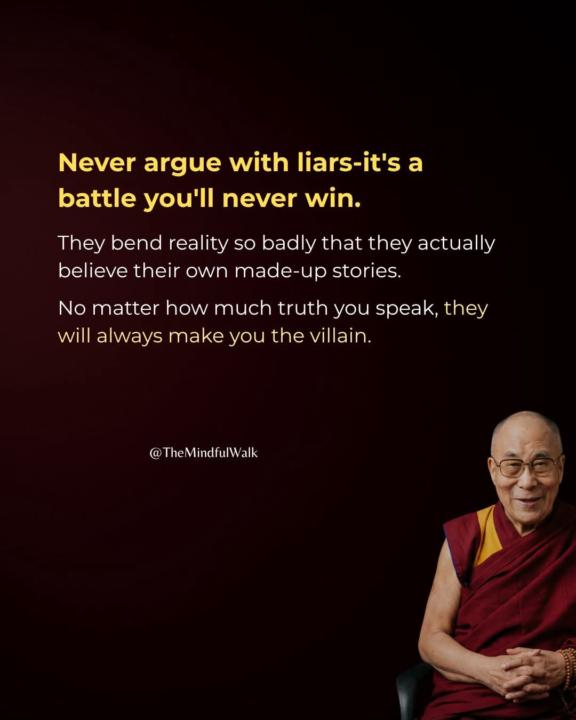Never argue with liars.
