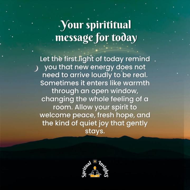 Your spiritual message for today